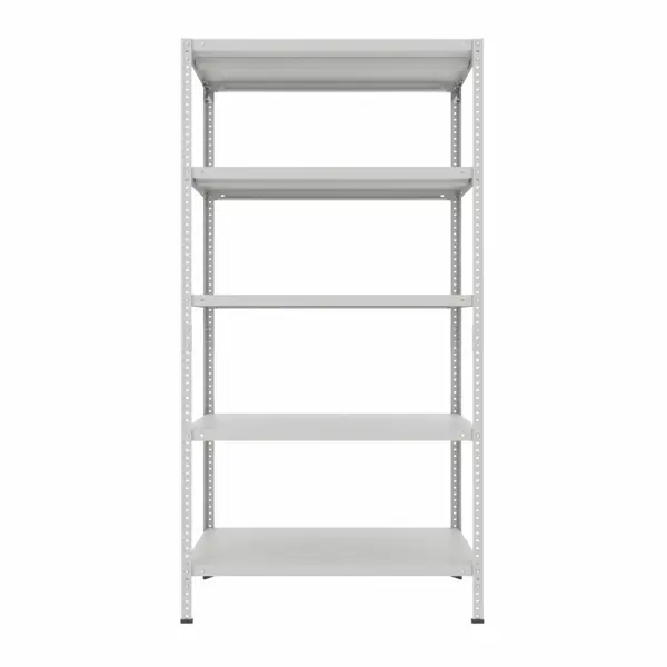 Стеллаж металлический 5 полок 200x100x30 см цвет серый нагрузка 100 кг на полку