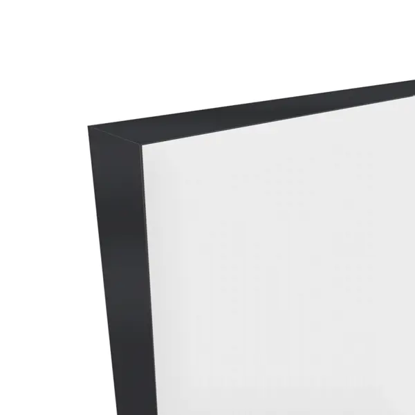 Дверь межкомнатная глухая с замком комплекте Invisible 70x230 см левая черная алюминиевая кромка цвет белый