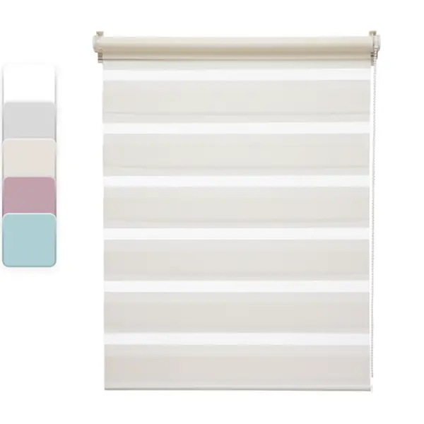 Штора рулонная день-ночь Inspire Peter 55x160 см экрю Cream 5