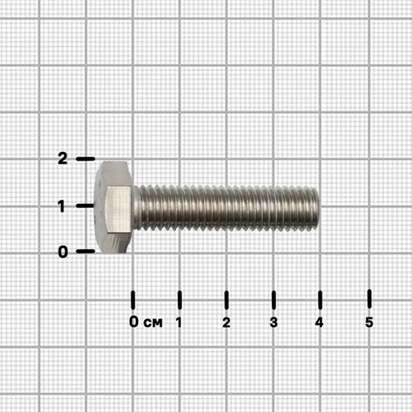 Болт DIN 933 нержавеющая сталь А2 10x40 мм 4 шт.