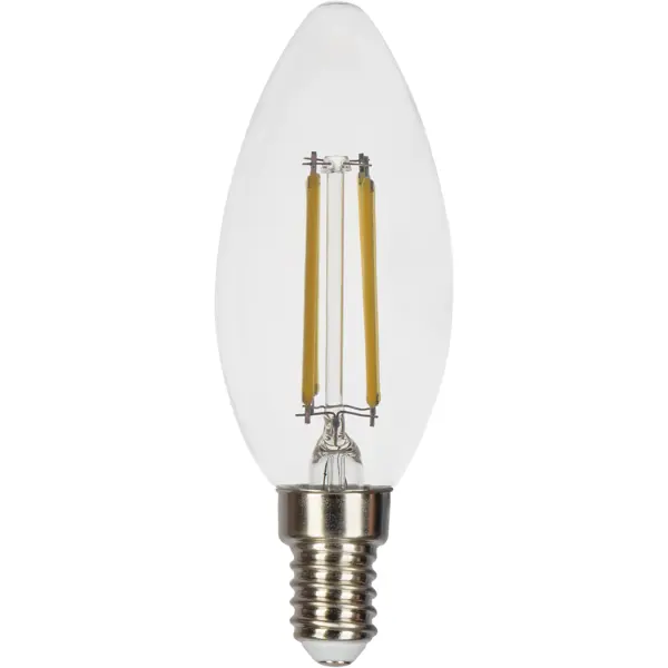 Лампа светодиодная Gauss LED Filament E14 11 Вт свеча прозрачная 810 лм, тёплый белый свет