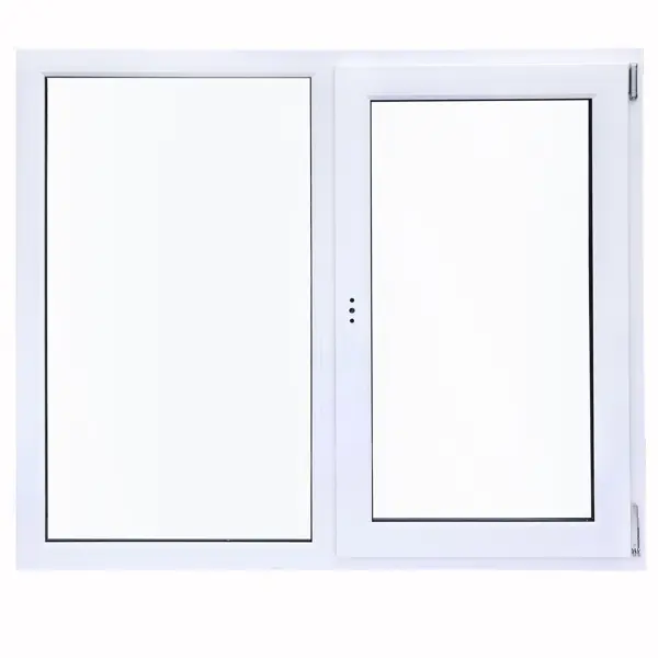Окно пластиковое ПВХ VEKA двустворчатое 1270x1200 мм (ВхШ) однокамерный стеклопакет белый/белый