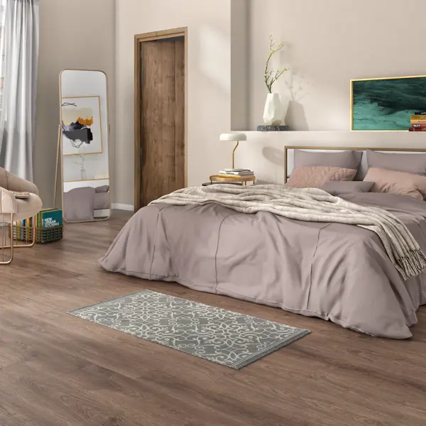 Коврик декоративный хлопок Inspire Lesia 60x120 см цвет темно-серый