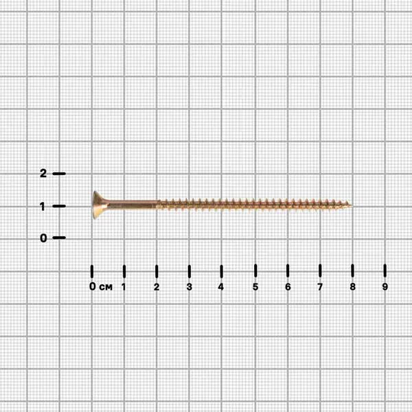 Саморезы универсальные потайные острые оцинкованные 4x80 40 шт.