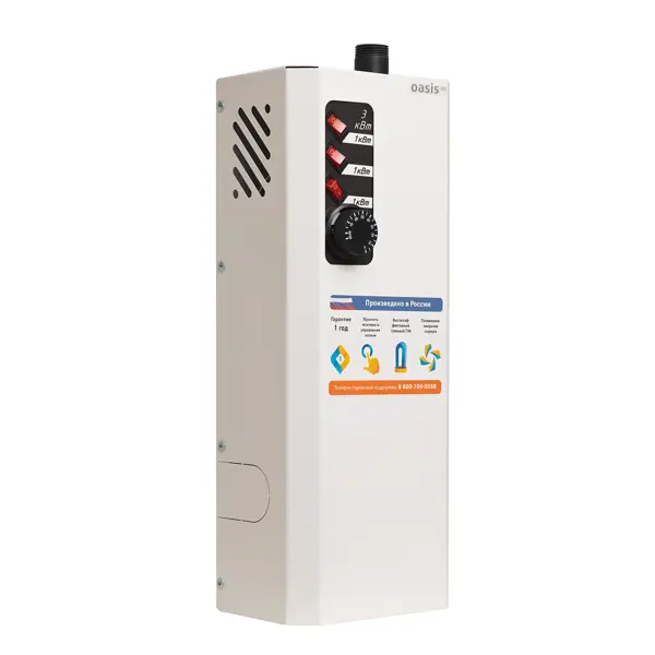 Электрический котел 6 кВт Oasis Eco KN-6 220 В одноконтурный настенный
