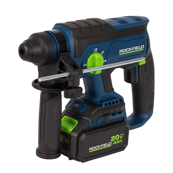 Перфоратор аккумуляторный бесщеточный SDS-plus Rockfield RF2254BK, 20 В Li-Ion 4 Ач, 2 Дж
