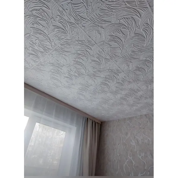 Потолочная плитка полистирол белая Комфорт Пласт Сеул 50x50 см 2 м²