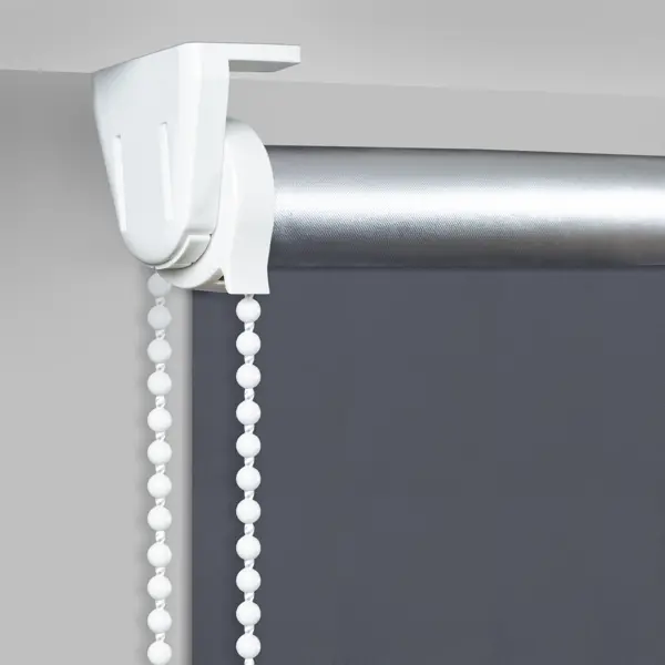 Штора рулонная блэкаут Silver 50x175 см темно-серая