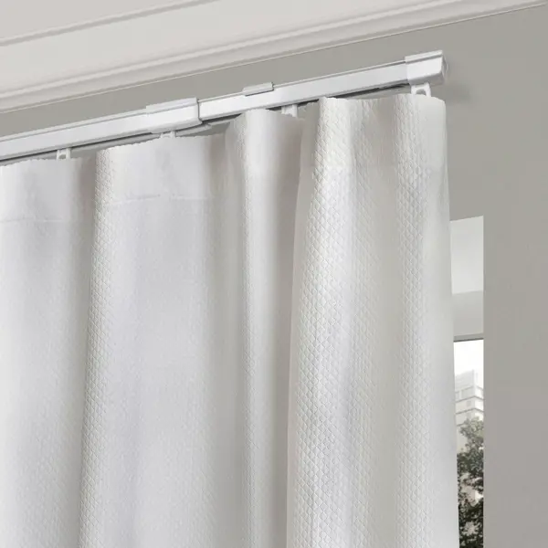 Шинный карниз телескопический однорядный KREAFORTA Simple 120-210 см алюминий комплект