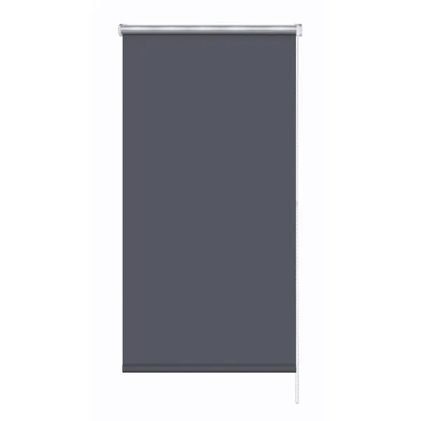 Штора рулонная блэкаут Silver 70x175 см темно-серая