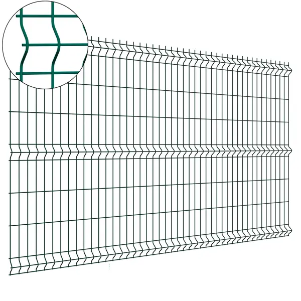 3D панель для забора Grand Line Light 2.5x1.53 м зеленый RAL 6005