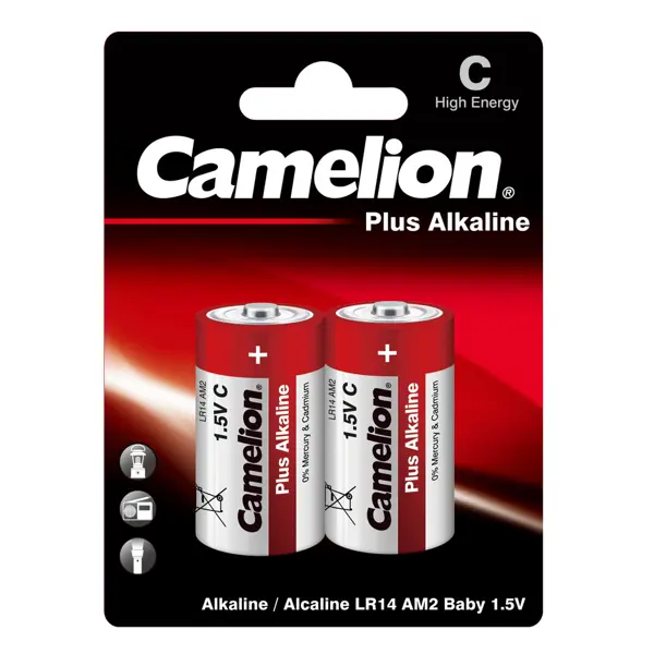 Батарейка Camelion Plus Alkaline LR14-BP2 алкалиновая LR14 C 2 шт.