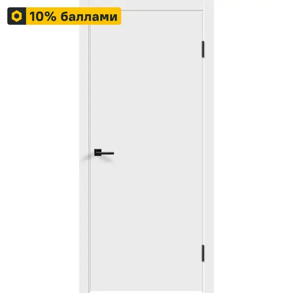 Дверь межкомнатная глухая Бланка 70x200 см эмаль белый без замка и петель