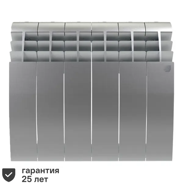 Радиатор секционный Royal Thermo Biliner 500/87 6 секций боковое подключение биметалл серый