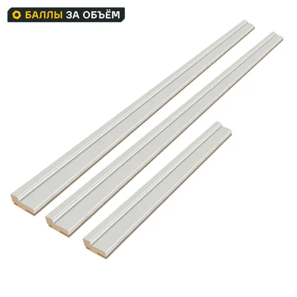 Комплект дверной коробки телескопический 75x75x40 мм Hardflex цвет белый