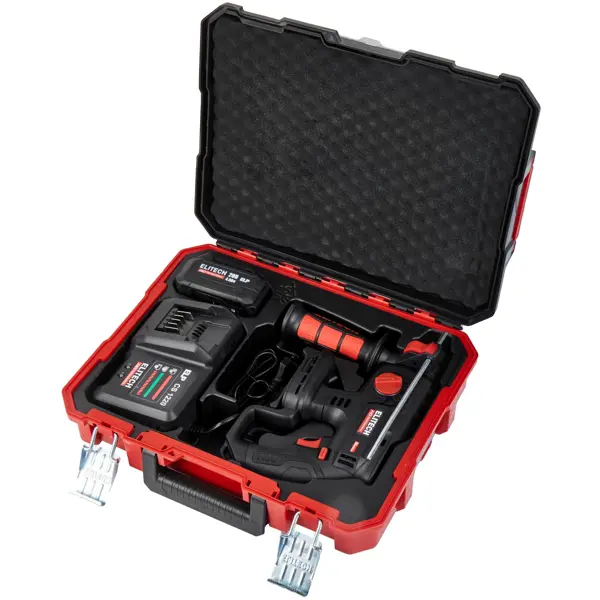 Перфоратор аккумуляторный бесщеточный SDS-plus Elitech HD CRH2022SL, 20 В Li-Ion 4 Ач, 2.3 Дж