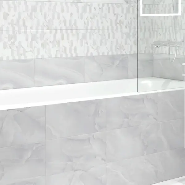 Плитка настенная Mersey Onyx A0554H24106 20x40 см 1.6 м² матовая цвет серый