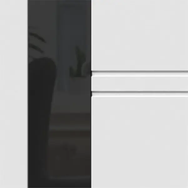 Дверь межкомнатная остекленная с замком и петлями в комплекте Бостон Х 70x200 см эмаль белый