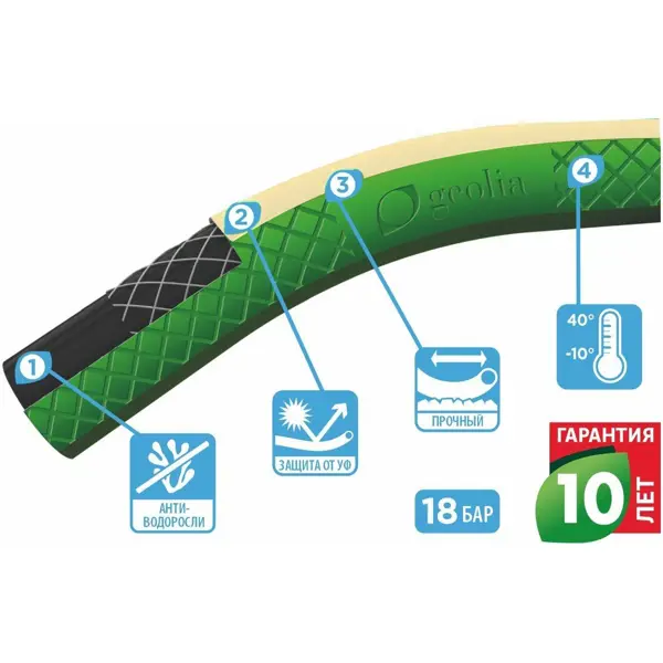 Поливочный шланг Geolia Standard 12.5 мм 25 м