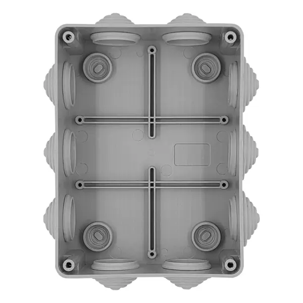 Распределительная коробка открытая LEXMAN D 150x110x70 мм 10 вводов IP55 цвет серый